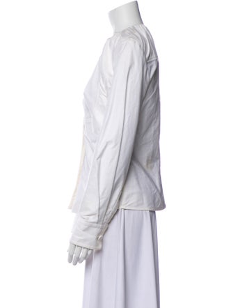 Jacquemus V-Neck Long Sleeve Button-Up Top