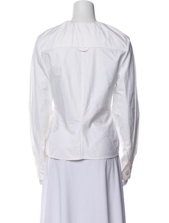 Jacquemus V-Neck Long Sleeve Button-Up Top