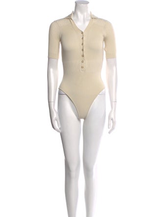 Jacquemus V-Neck Short Sleeve Bodysuit
