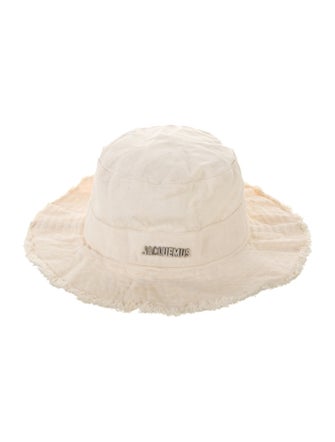 Jacquemus Raw Edge Canvas Bucket Hat