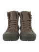 Jacquemus Leather Colorblock Pattern Combat Boots