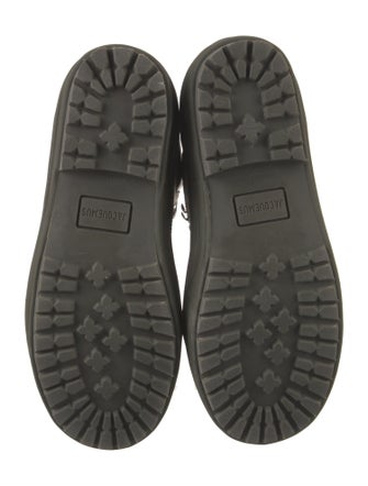 Jacquemus Leather Colorblock Pattern Combat Boots