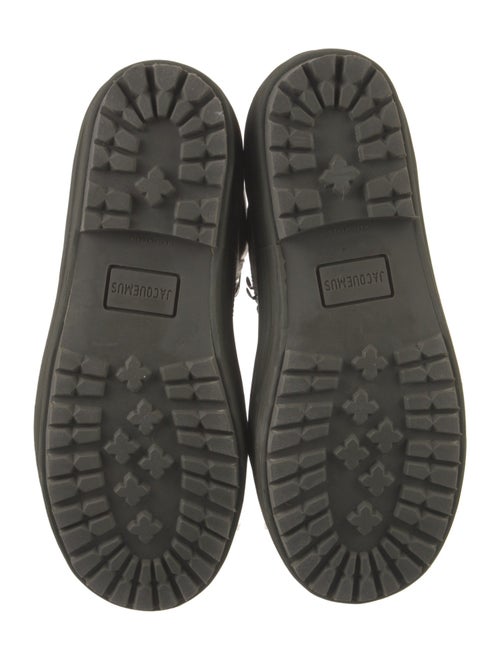 Jacquemus Leather Colorblock Pattern Combat Boots