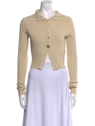 Jacquemus Mock Neck Long Sleeve Crop Top