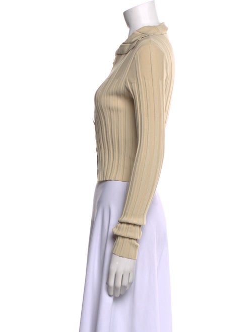 Jacquemus Mock Neck Long Sleeve Crop Top