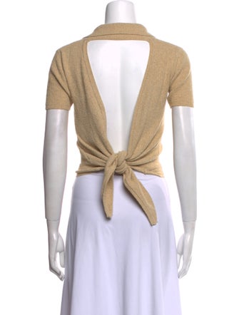 Jacquemus V-Neck Short Sleeve Polo