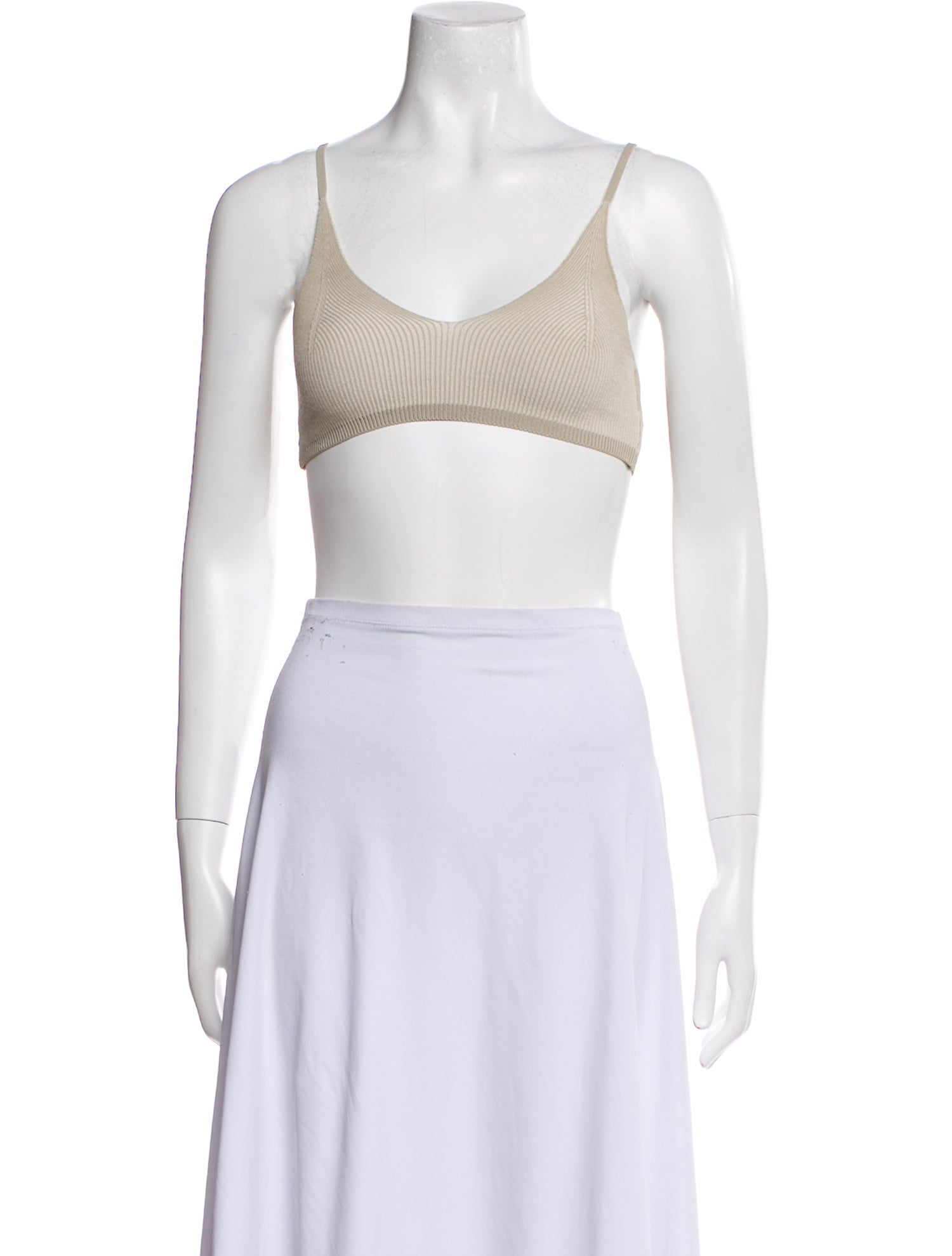 Jacquemus Scoop Neck Sleeveless Crop Top