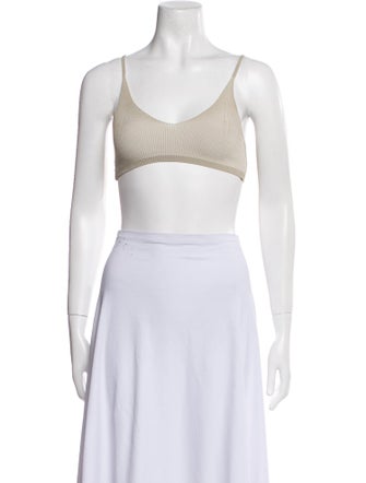Jacquemus Scoop Neck Sleeveless Crop Top