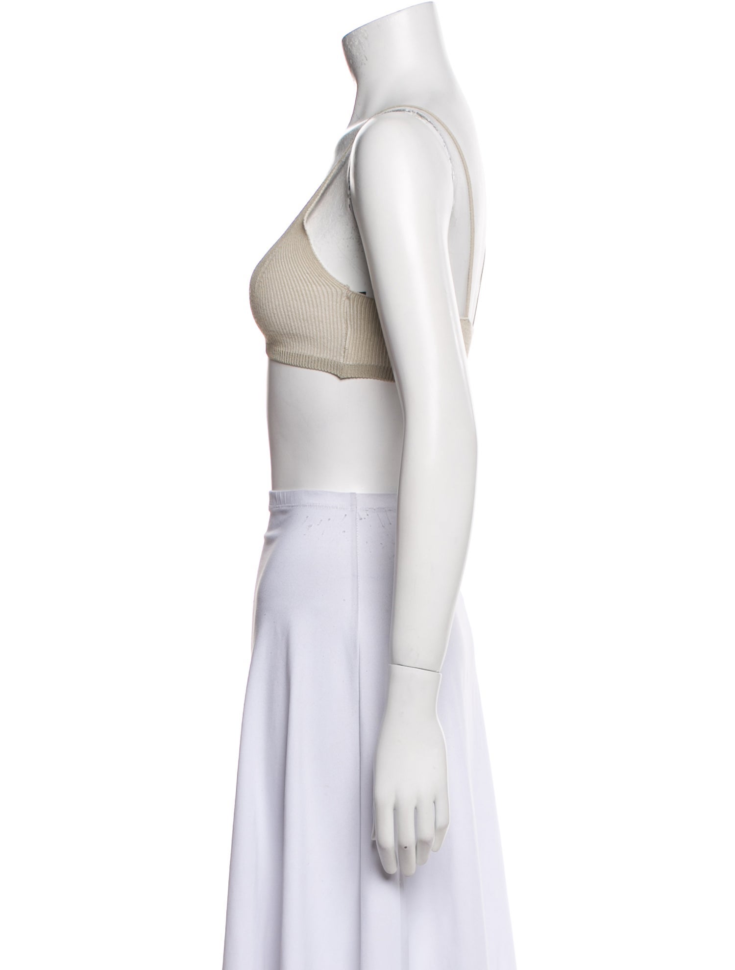 Jacquemus Scoop Neck Sleeveless Crop Top