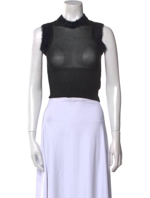 Jacquemus Mock Neck Sleeveless Crop Top