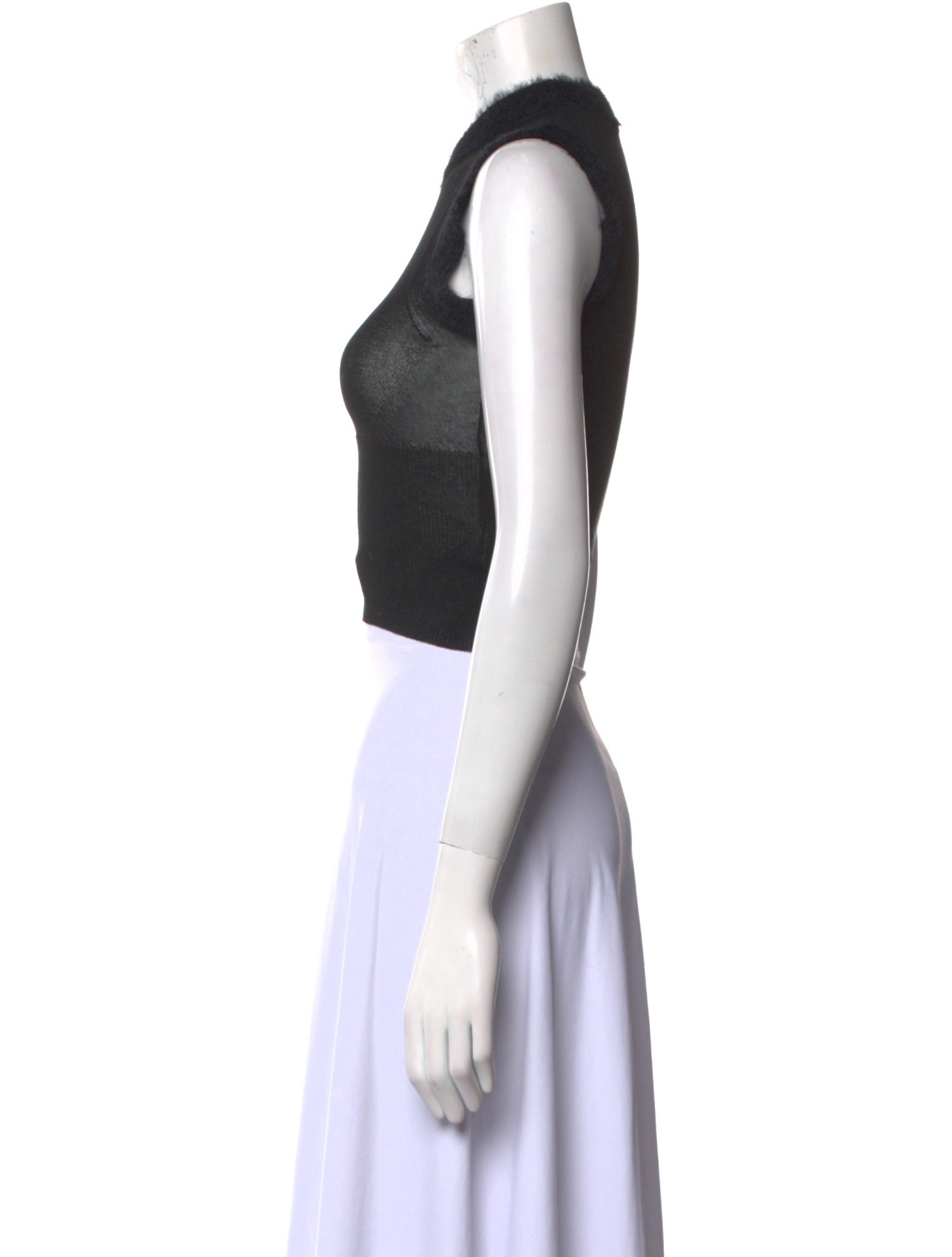 Jacquemus Mock Neck Sleeveless Crop Top