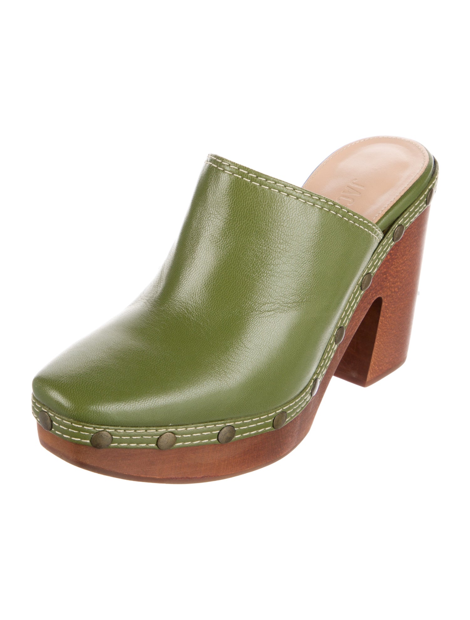 Jacquemus Leather Studded Accents Mules