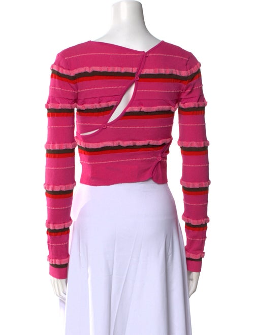 Jacquemus Striped V-Neck Crop Top