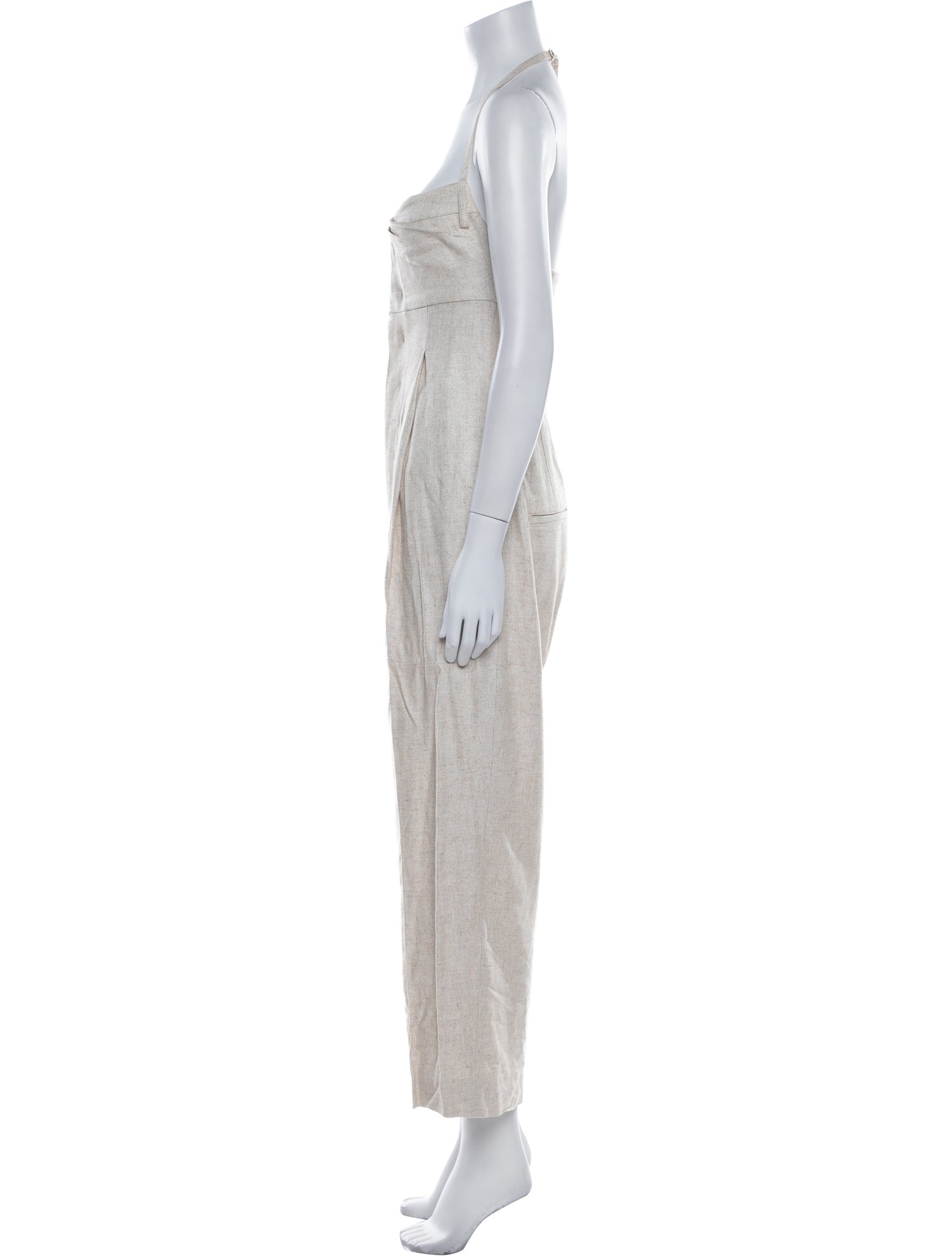 Jacquemus Linen Square Neckline Jumpsuit