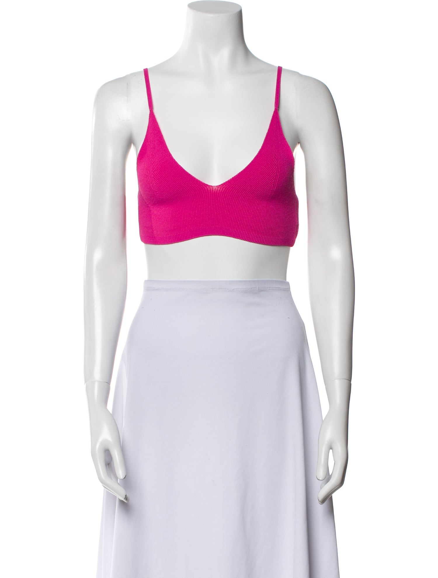 Jacquemus V-Neck Sleeveless Crop Top