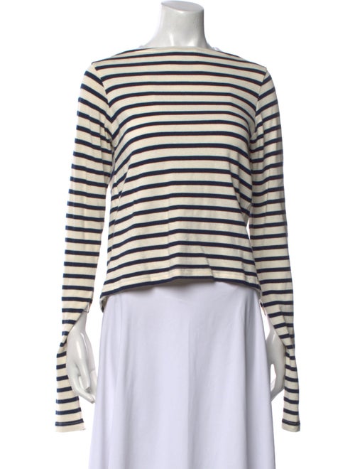 Jacquemus Striped Bateau Neckline Crop Top