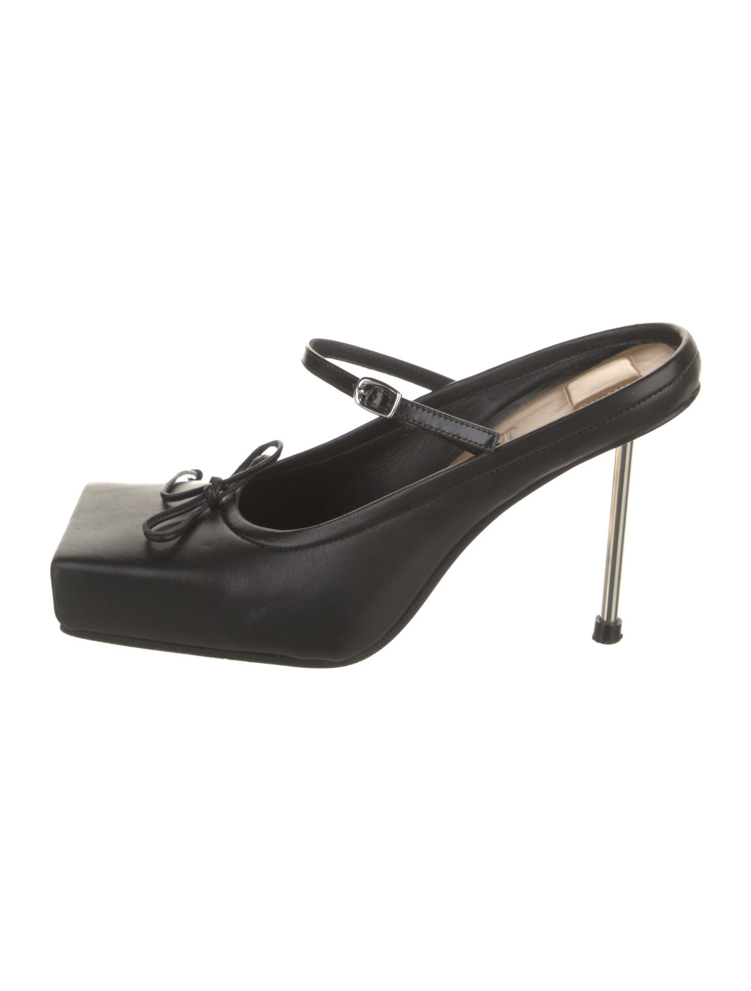 Jacquemus Leather Bow Accents Mules