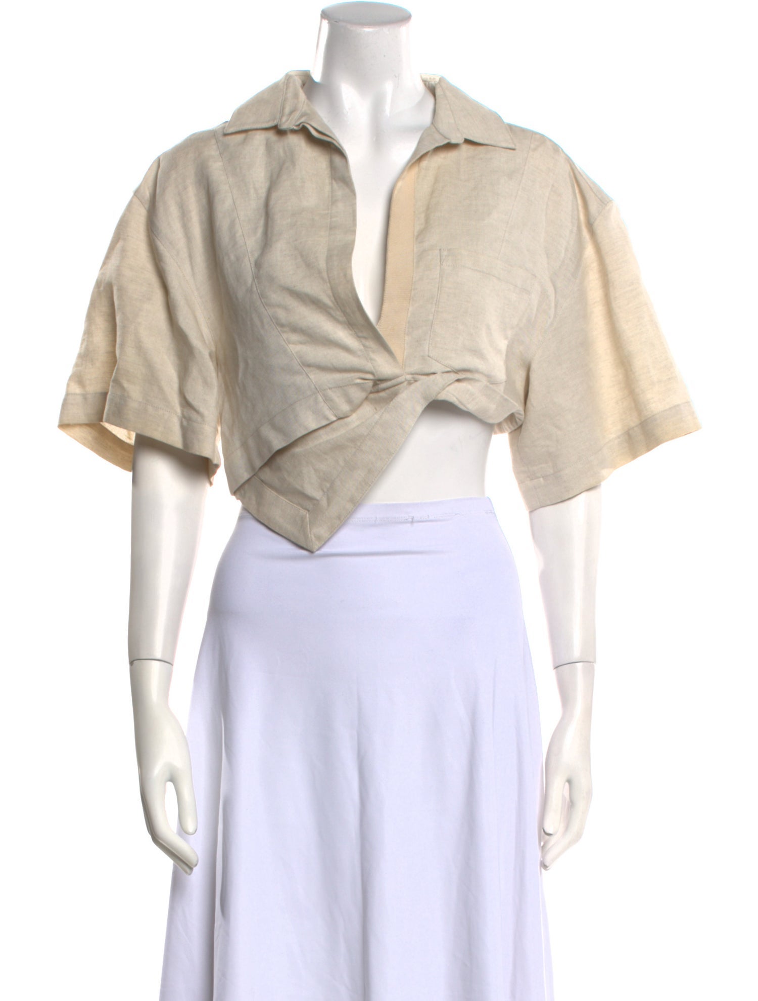 Jacquemus Short Sleeve Crop Top