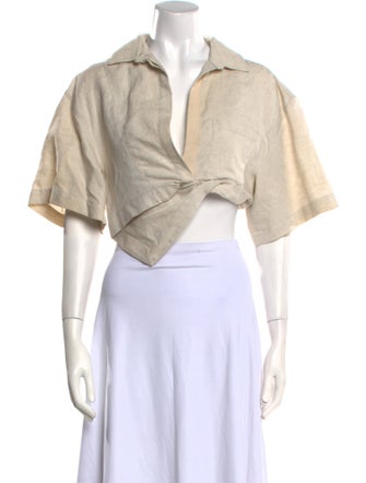 Jacquemus Short Sleeve Crop Top