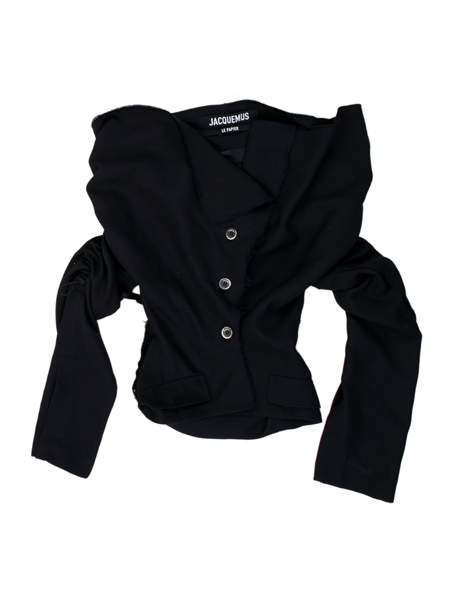 Jacquemus Virgin Wool Off-The-Shoulder Blouse