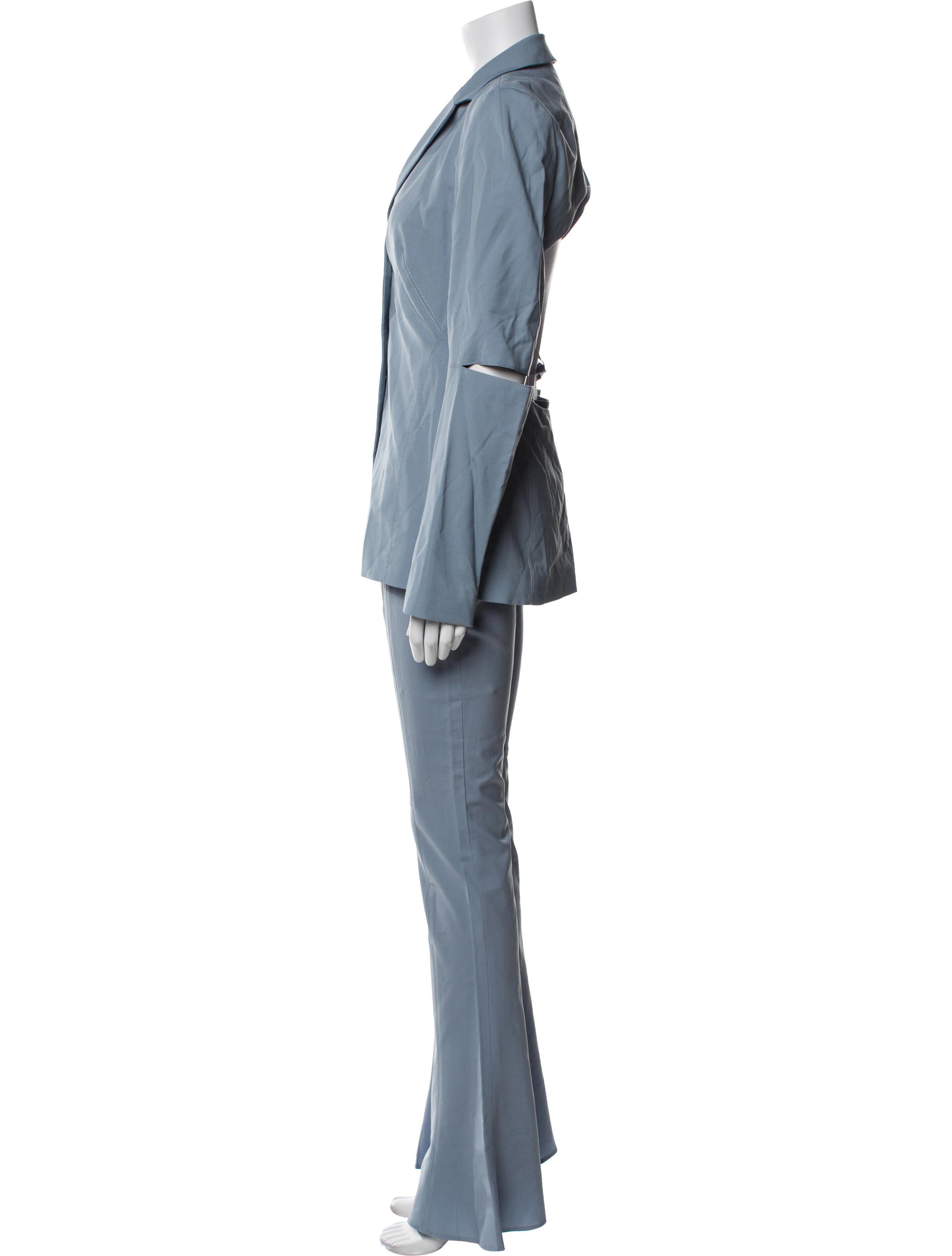 Jacquemus Virgin Wool Cutout Accent Pant Set