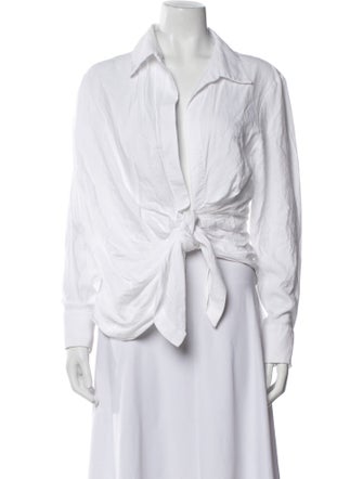 Jacquemus V-Neck Long Sleeve Blouse
