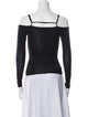Jacquemus Square Neckline Long Sleeve Crop Top
