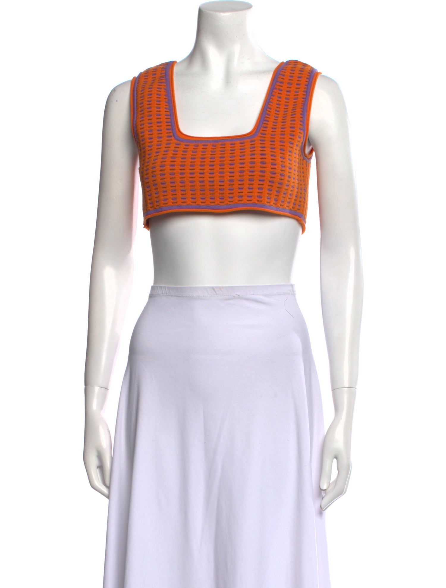 Jacquemus Striped Square Neckline Crop Top