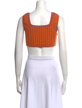 Jacquemus Striped Square Neckline Crop Top