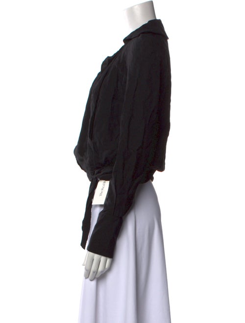 Jacquemus V-Neck Long Sleeve Crop Top