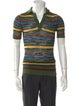 Jacquemus Striped V-Neck Polo Shirt