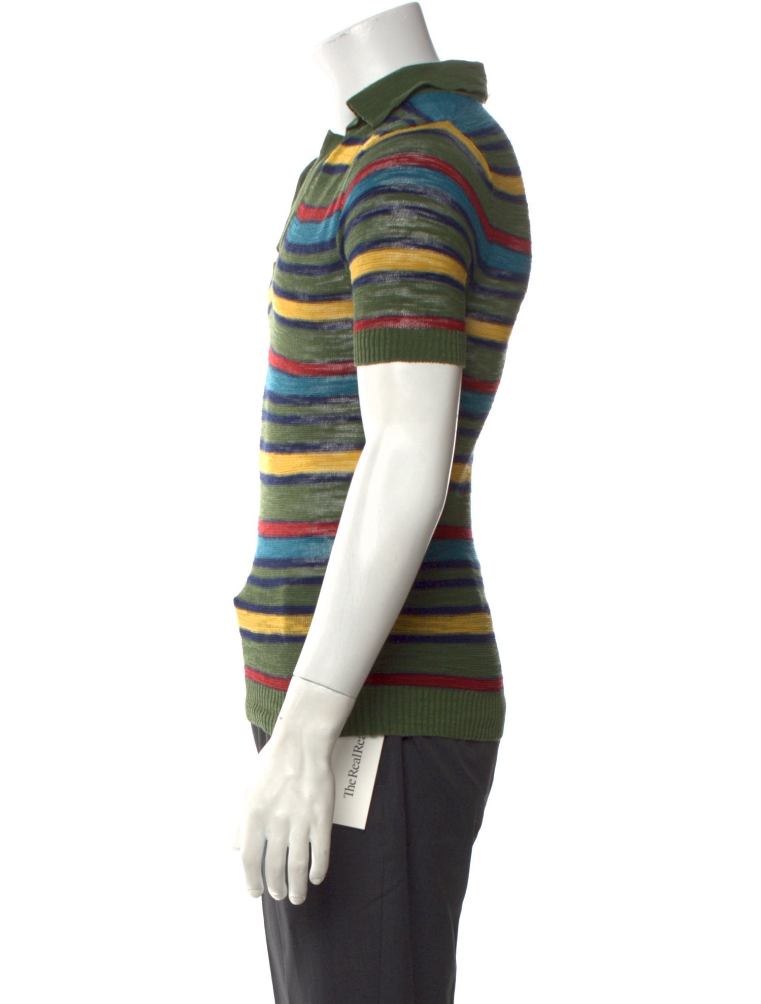 Jacquemus Striped V-Neck Polo Shirt