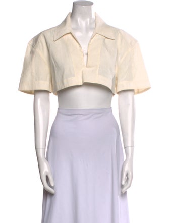 Jacquemus Short Sleeve Crop Top