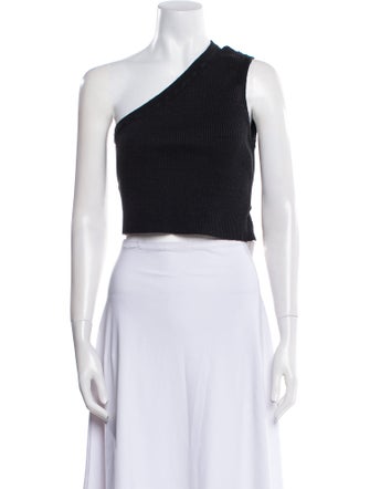 Jacquemus Linen One-Shoulder Crop Top