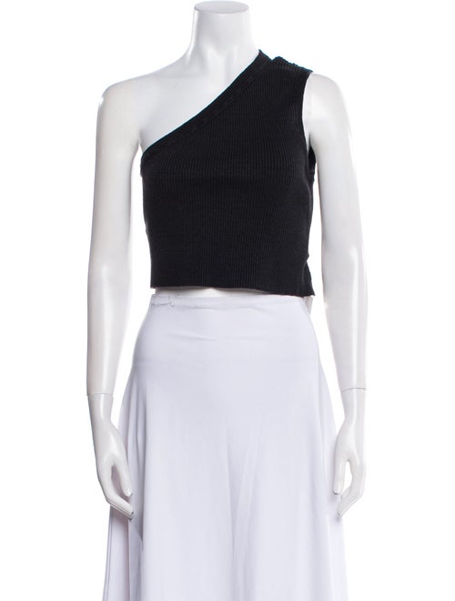 Jacquemus Linen One-Shoulder Crop Top