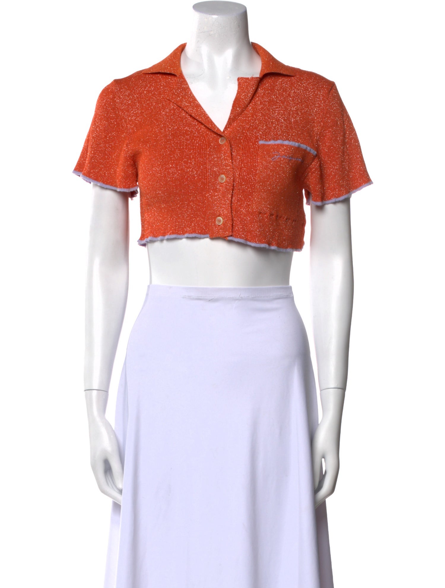 Jacquemus Short Sleeve Crop Top