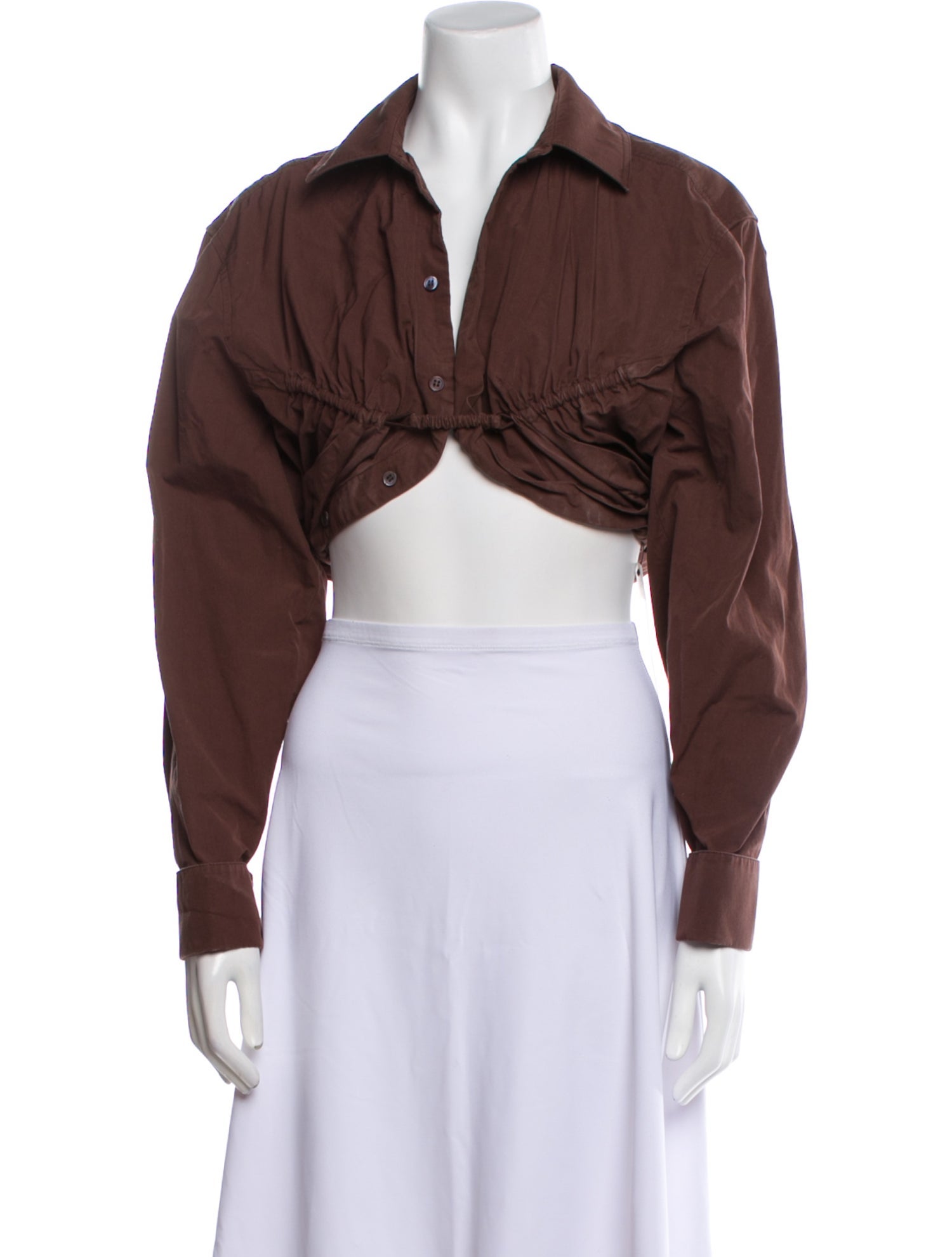 Jacquemus Long Sleeve Crop Top