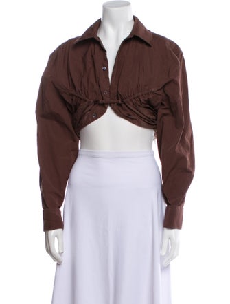 Jacquemus Long Sleeve Crop Top