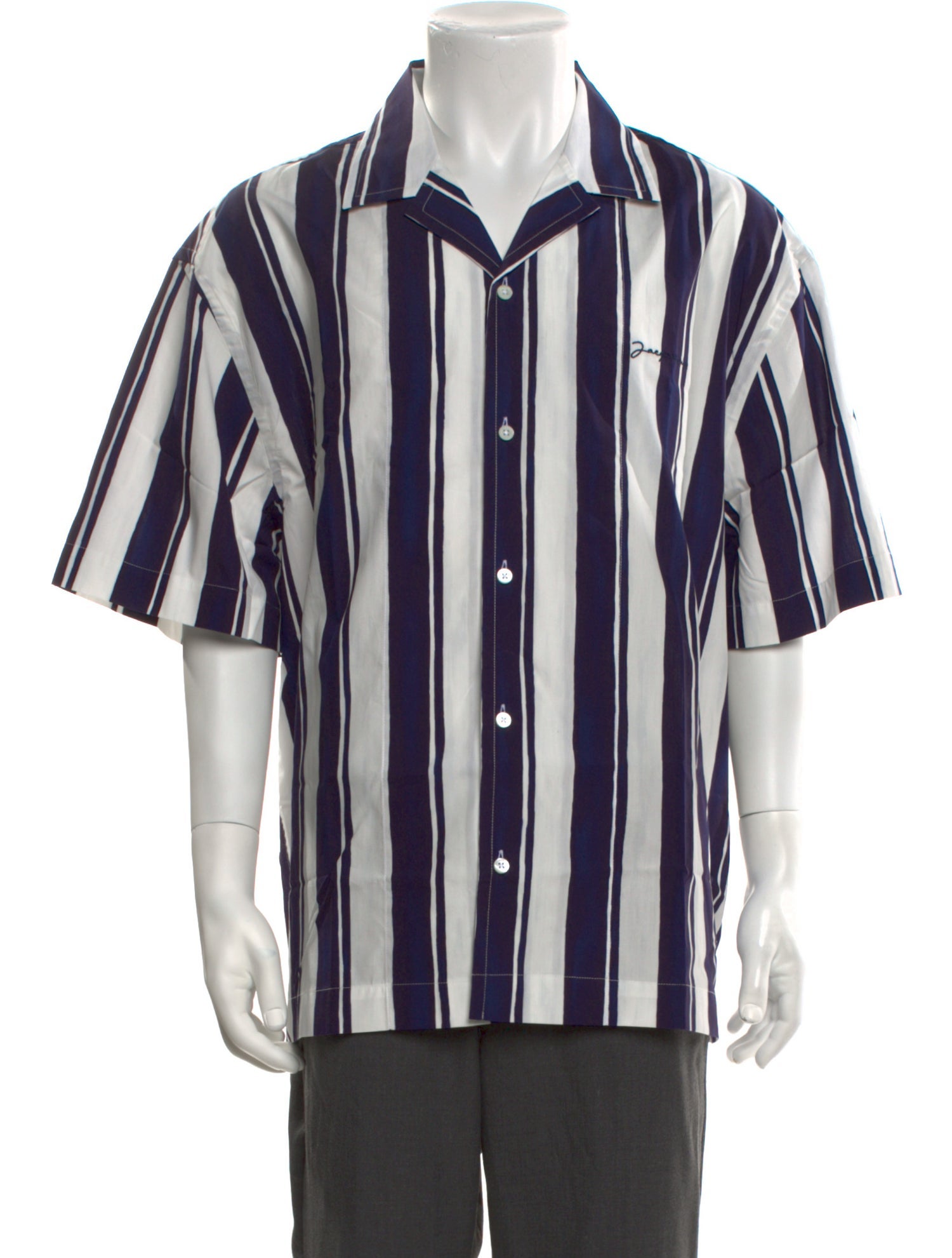 Jacquemus Striped Short Sleeve Shirt