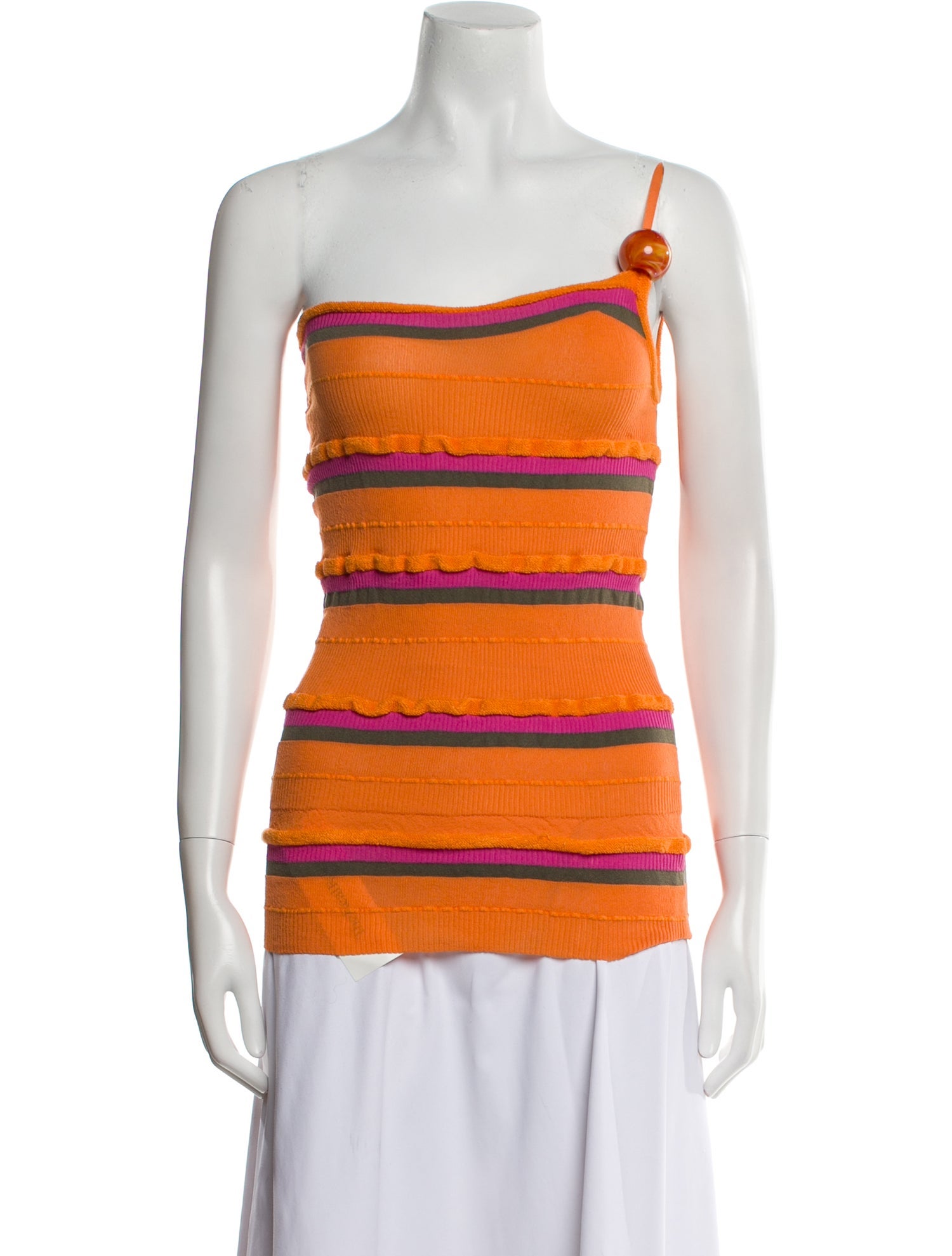 Jacquemus Striped Square Neckline Top