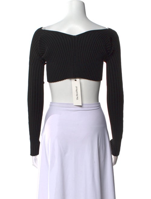 Jacquemus Off-The-Shoulder Long Sleeve Crop Top