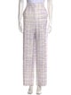 Jacquemus Plaid Print Wide Leg Pants