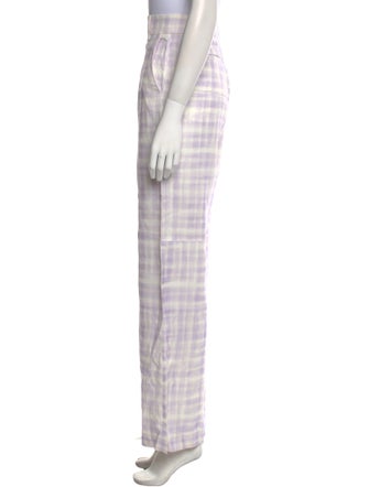 Jacquemus Plaid Print Wide Leg Pants