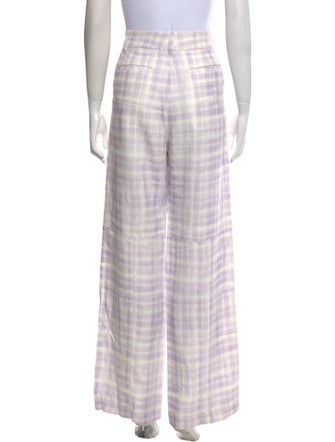 Jacquemus Plaid Print Wide Leg Pants