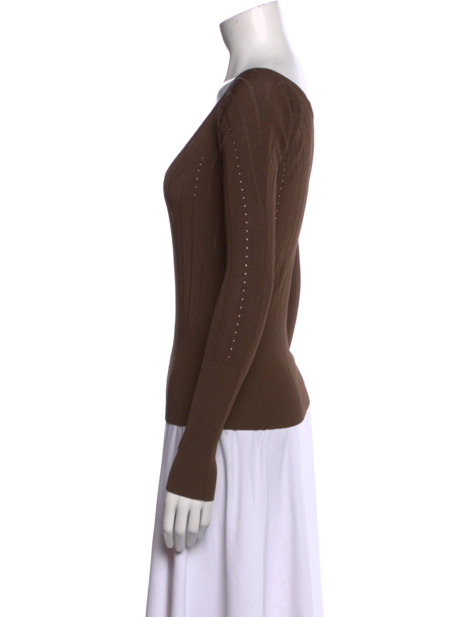 Jacquemus V-Neck Long Sleeve Top