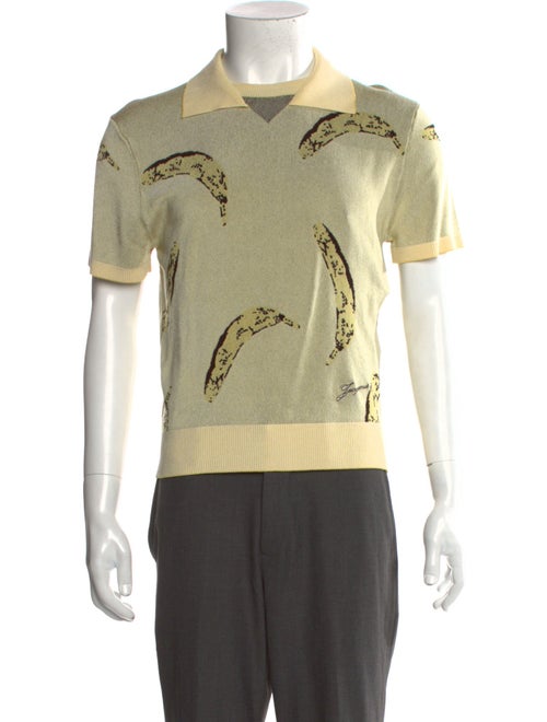 Jacquemus Graphic Print Collar Polo Sweater