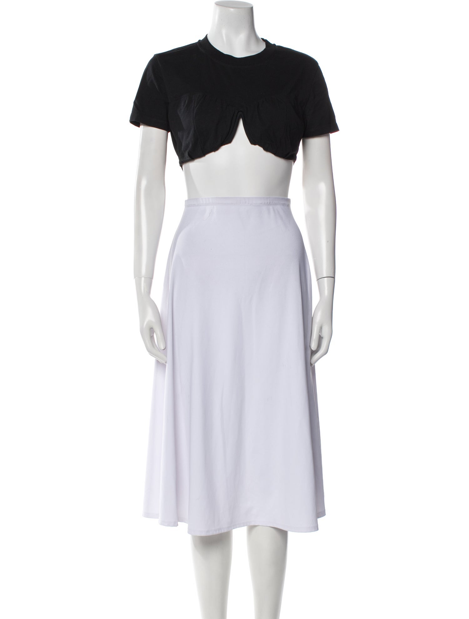 Jacquemus Crew Neck Short Sleeve Crop Top
