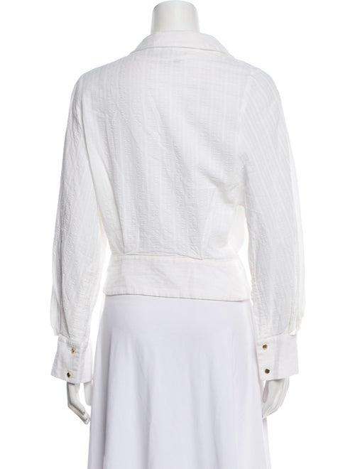 Jacquemus V-Neck Long Sleeve Crop Top