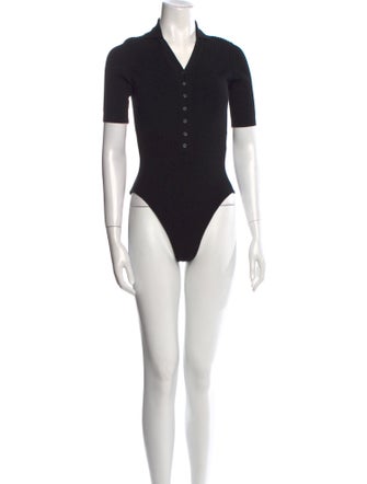 Jacquemus V-Neck Short Sleeve Bodysuit