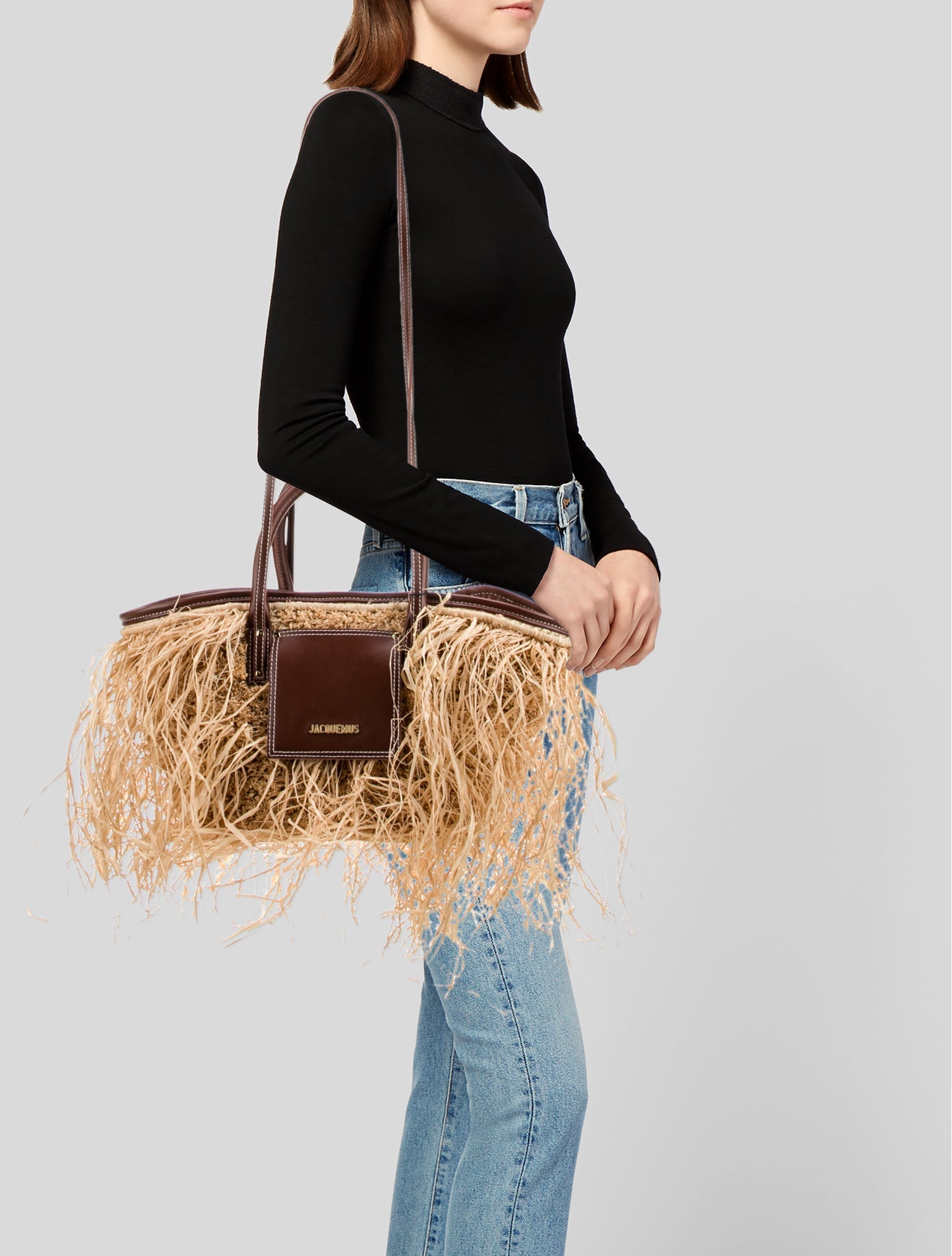 Jacquemus Straw Shoulder Bag w/ Tags